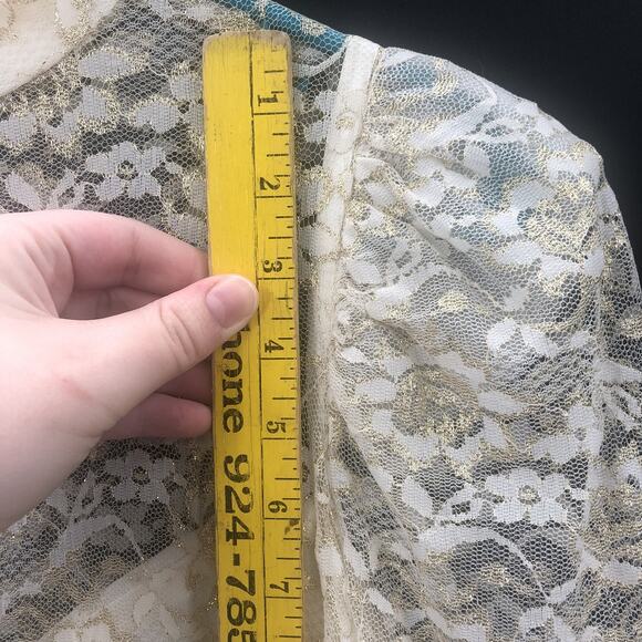 Vintage 1980s Women's Chiffon Sheer Skirt Drop Waist Cocktail Dress - Picture 14 of 14